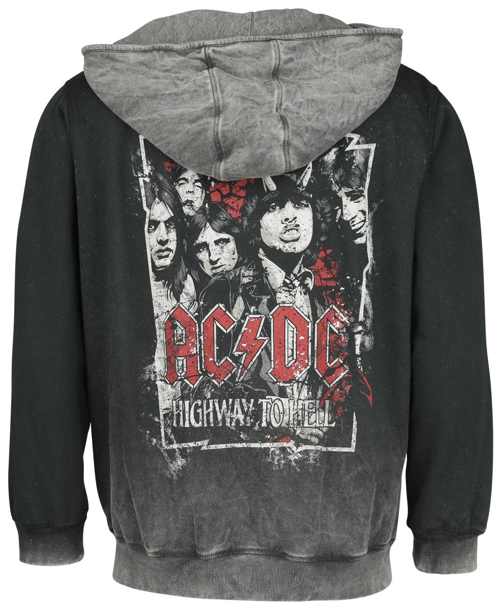 Sweat-shirt zippé à capuche  de AC/DC - Highway To Hell! - S à XXL - pour Homme - noir - AC/DC - View 2