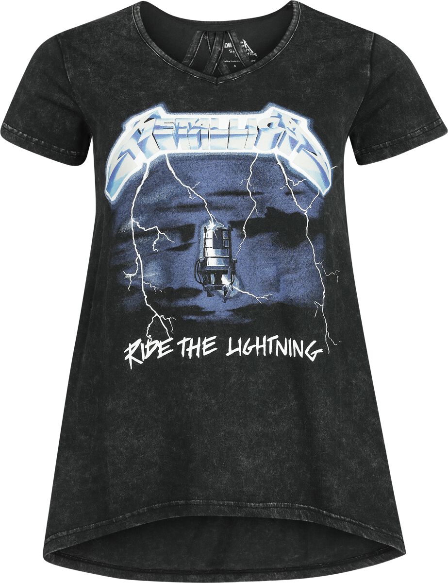 T-Shirt Manches courtes  de Metallica - EMP Signature Collection - S à M - pour Femme - gris foncé - metallica