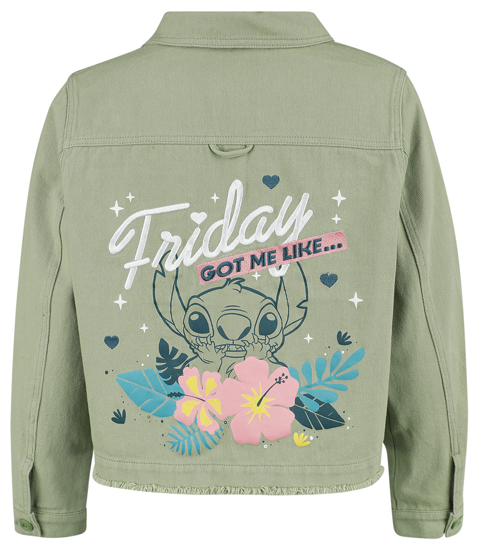 Veste en Jean Disney de Lilo & Stitch - Friday Got Me Like... - S à XXL - pour Femme - vert - Lilo & Stitch - View 2