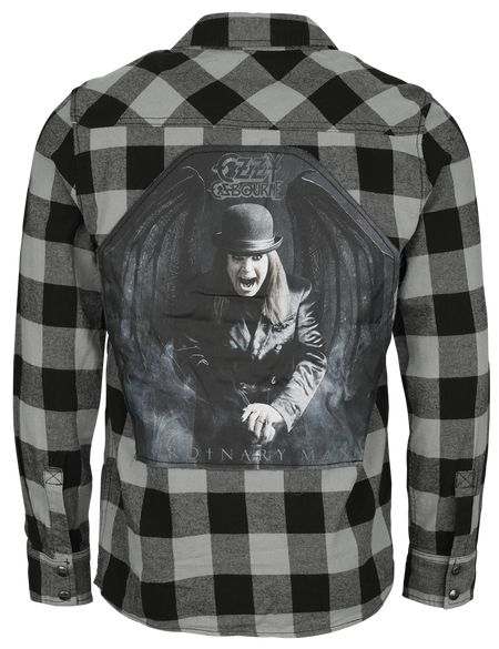 Chemise manches longues  de Ozzy Osbourne - Check Shirt - M à 3XL - pour Homme - noir/gris - Ozzy Osbourne - View 2