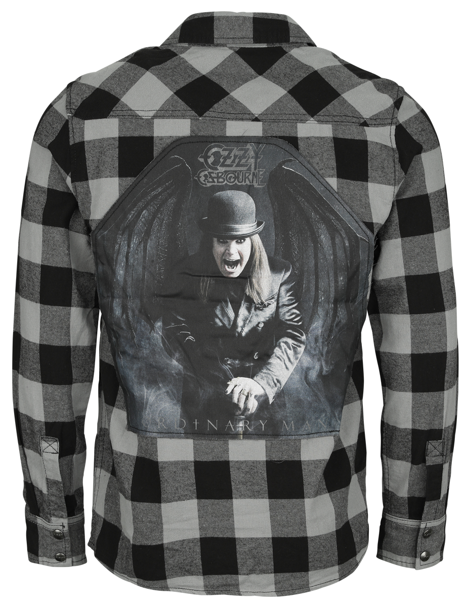 Chemise manches longues  de Ozzy Osbourne - Check Shirt - M à 3XL - pour Homme - noir/gris - Ozzy Osbourne - View 2
