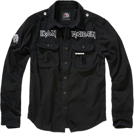 Chemise manches longues  de Iron Maiden - Vintage Shirt Eddie - M à 4XL - pour Homme - noir - Iron Maiden