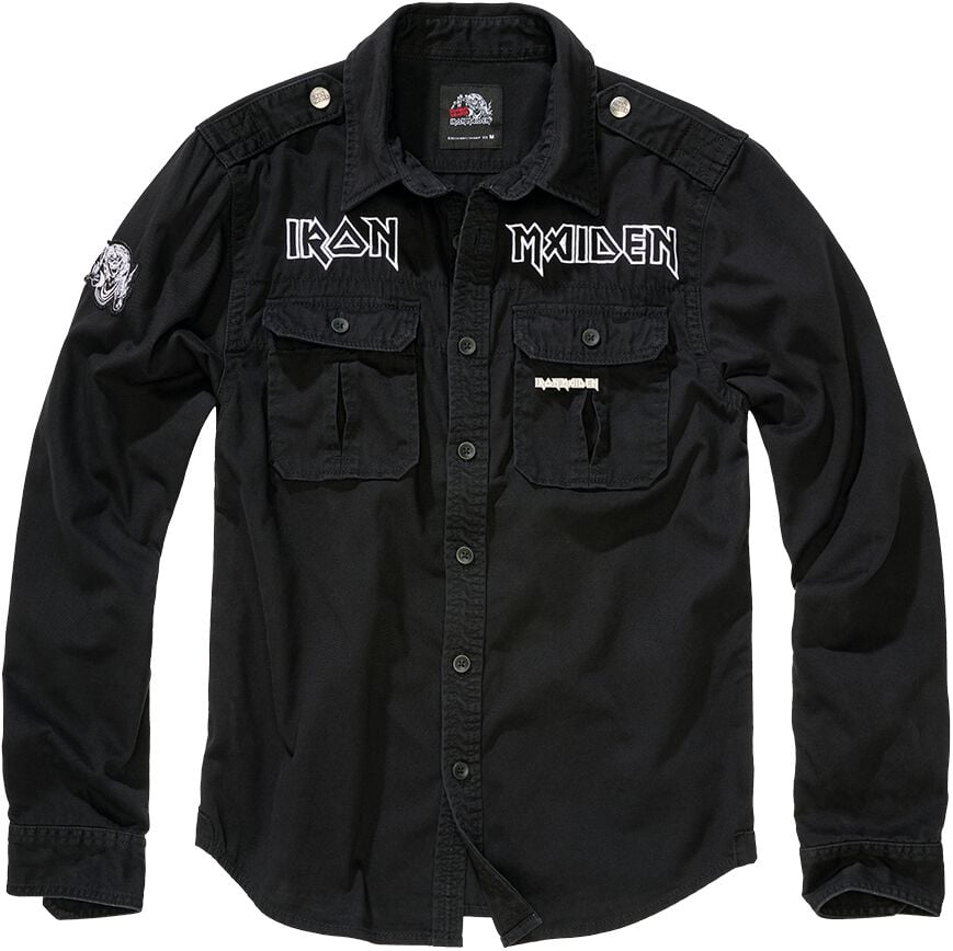 Chemise manches longues  de Iron Maiden - Vintage Shirt Eddie - M à 4XL - pour Homme - noir - Iron Maiden