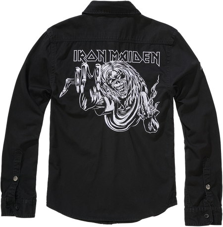 Chemise manches longues  de Iron Maiden - Vintage Shirt Eddie - M à 4XL - pour Homme - noir - Iron Maiden - View 2