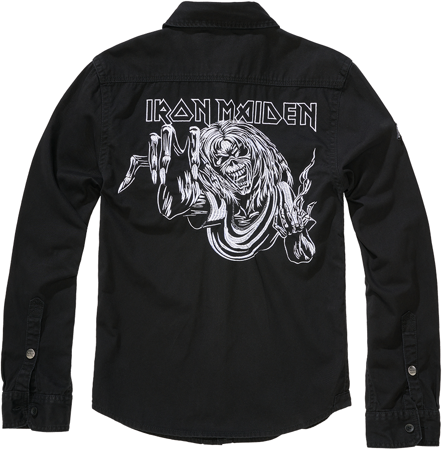 Chemise manches longues  de Iron Maiden - Vintage Shirt Eddie - M à 4XL - pour Homme - noir - Iron Maiden - View 2