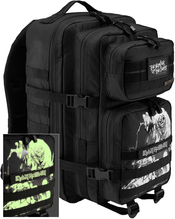 Sac à dos  de Iron Maiden - Number Of The Beast GITD - Cooper Large - pour Unisexe - noir - Iron Maiden