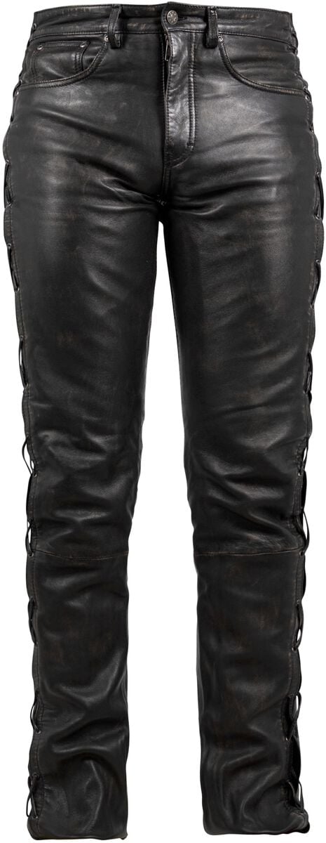 Pantalon en cuir  de Mauritius - GWMTie up Jeans - 30 à 40 - pour Homme - noir - Mauritius