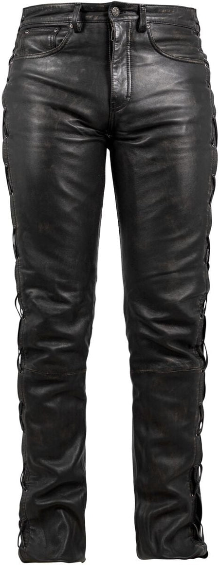 Pantalon en cuir  de Mauritius - GWMTie up Jeans - 30 à 40 - pour Homme - noir - Mauritius