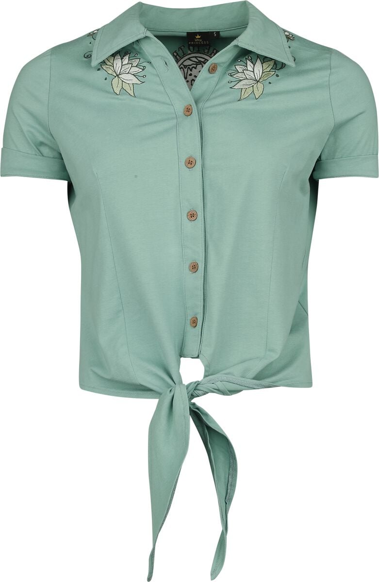 Chemise manches courtes Disney de La Princesse et la Grenouille - Disney Princess - Picnic Collection - Tiana - M à XXL - pour Femme - vert - La Princesse et la Grenouille