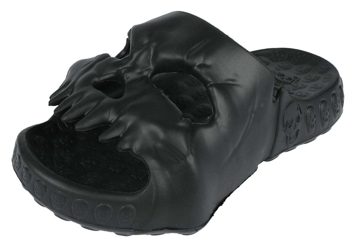 Tongs  de Rock Rebel by EMP - Crâne - Chaussons - EU36-37 à EU 46-47 - pour Unisexe - noir - Rock Rebel by EMP