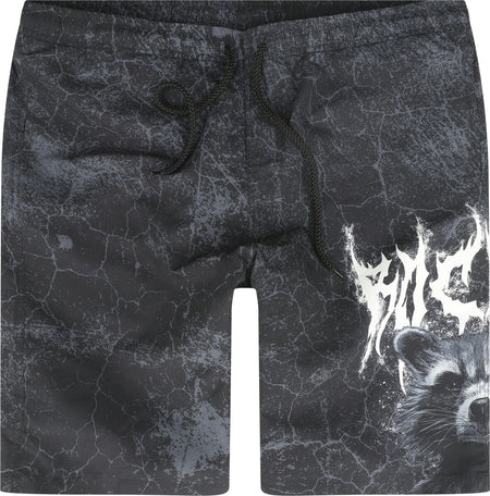 Short de bain Disney de Les Gardiens De La Galaxie - Rocket - S à XXL - pour Homme - noir - Les Gardiens De La Galaxie