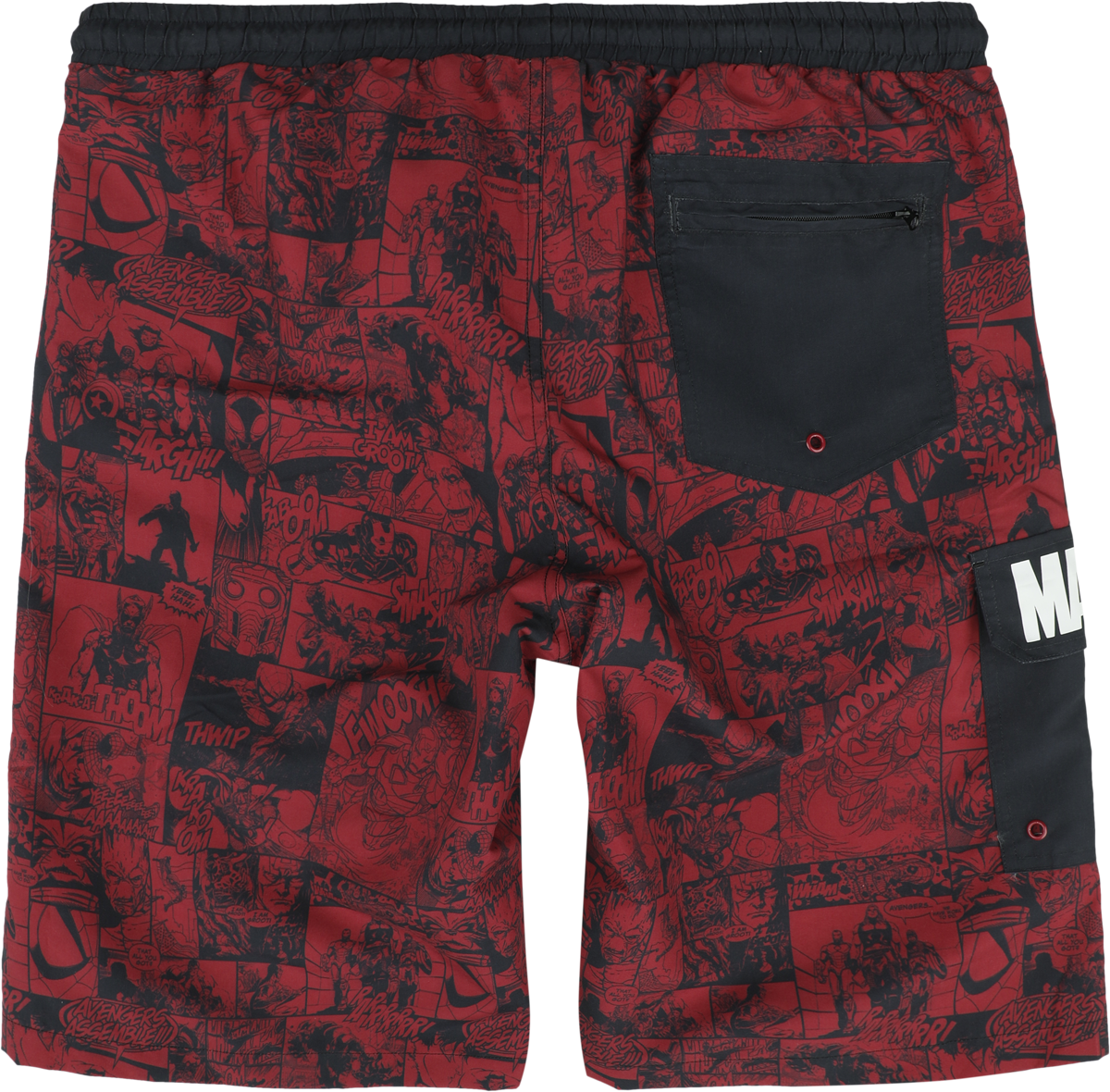 Short de bain Disney de Marvel - Comic - S à L - pour Homme - rouge foncé - Marvel - View 2
