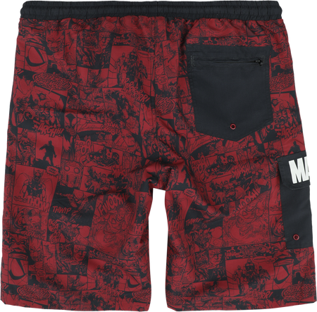 Short de bain Disney de Marvel - Comic - S à L - pour Homme - rouge foncé - Marvel - View 2