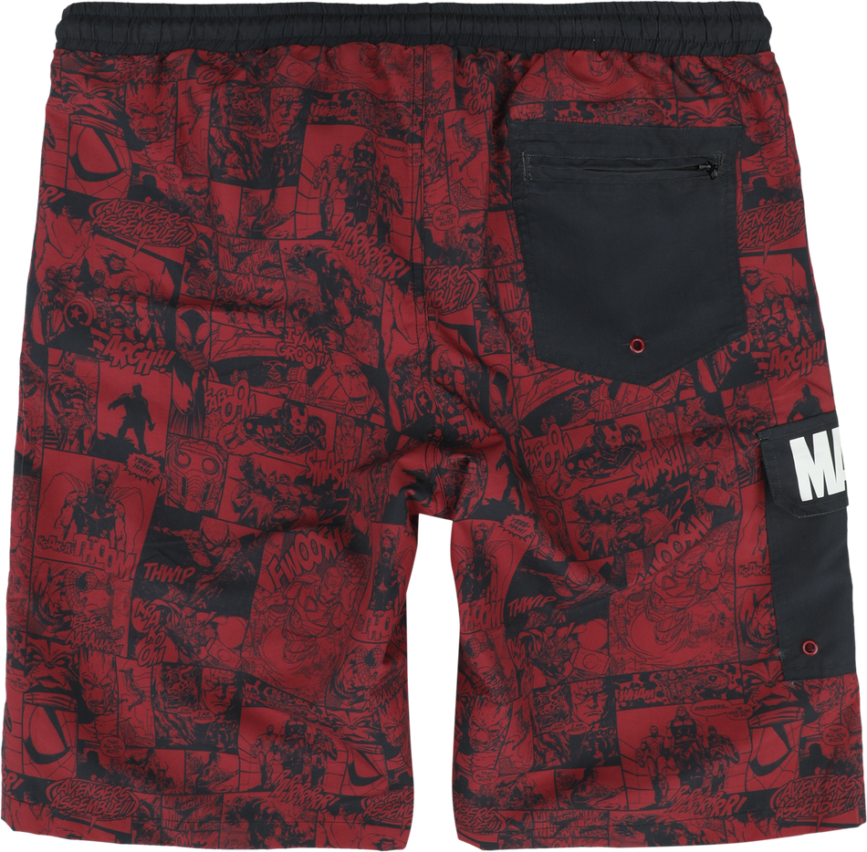 Short de bain Disney de Marvel - Comic - S à L - pour Homme - rouge foncé - Marvel - View 2