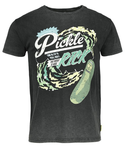 T-Shirt Manches courtes  de Rick & Morty - Pickle Rick - S à M - pour Homme - noir - Rick & Morty