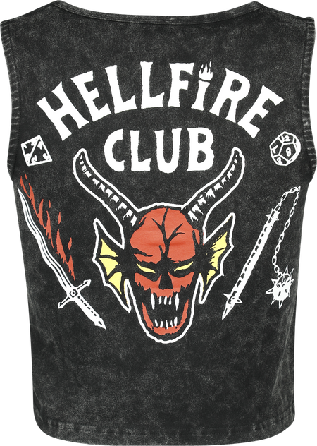 Top  de Stranger Things - Hellfire Club - M à XXL - pour Femme - noir - Stranger Things - View 2