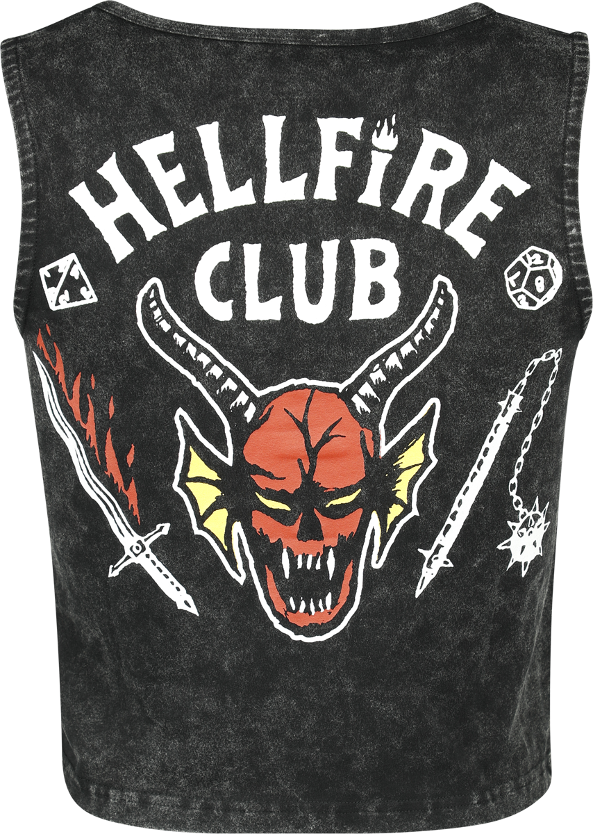 Top  de Stranger Things - Hellfire Club - M à XXL - pour Femme - noir - Stranger Things - View 2