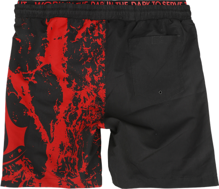 Short de bain Gaming de Assassin's Creed - Assassin's Creed IV - Black Flag - Blason - S à XL - pour Homme - noir/rouge - Assassin's Creed - View 2