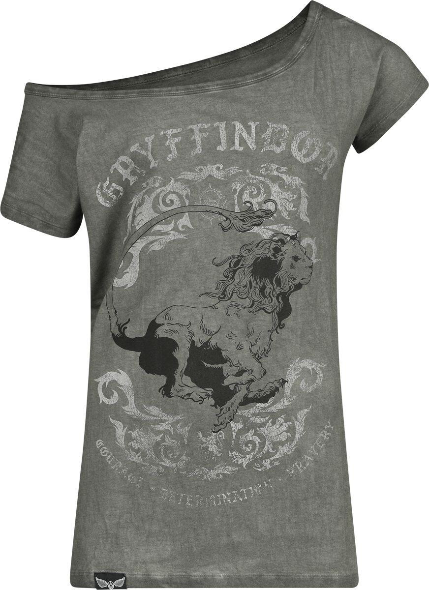 T-Shirt Manches courtes  de Harry Potter - Gryffondor - S à XL - pour Femme - gris - Harry Potter