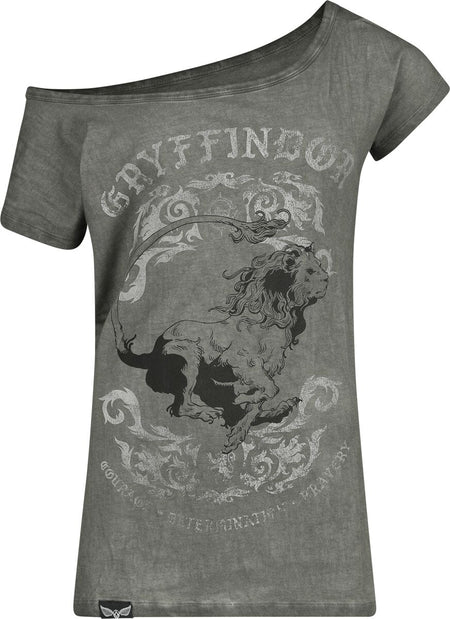 T-Shirt Manches courtes  de Harry Potter - Gryffondor - S à XL - pour Femme - gris - Harry Potter
