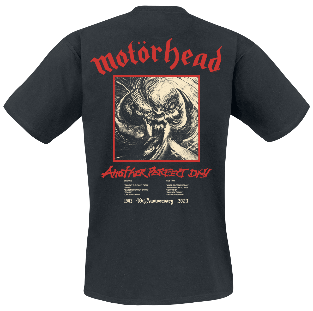 T-Shirt Manches courtes  de Motörhead - Another Perfect Day Tracklist - M à 3XL - pour Homme - noir - Motörhead - View 2