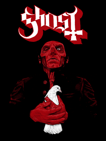 Débardeur  de Ghost - Dove Red Logo - S à XXL - pour Homme - noir - Ghost - View 2