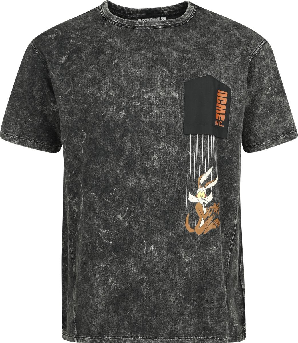 T-Shirt Manches courtes  de Looney Tunes - Coyote - S à M - pour Homme - gris foncé - Looney Tunes