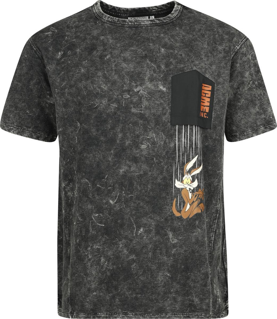 T-Shirt Manches courtes  de Looney Tunes - Coyote - S à M - pour Homme - gris foncé - Looney Tunes