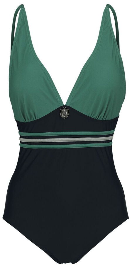 Maillots de bain  de Harry Potter - Serpentard - S à M - pour Femme - noir/vert - Harry Potter