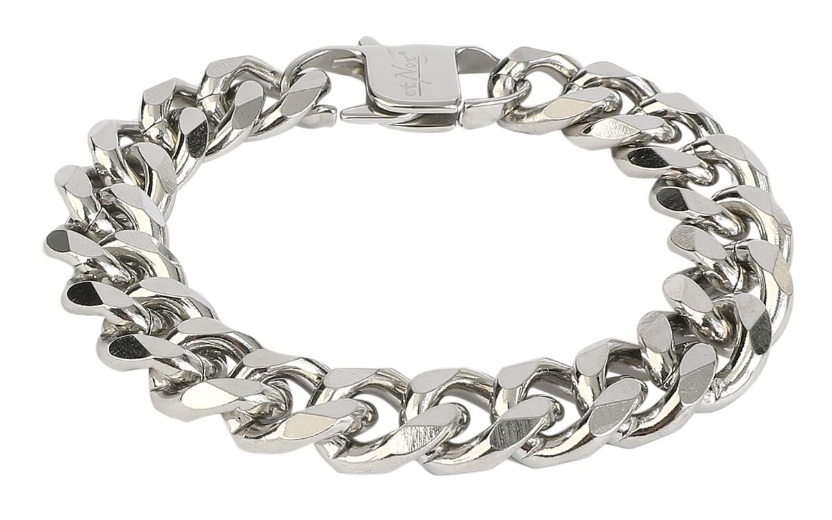 Bracelet  de etNox hard and heavy - Bracelet Chaîne Curb - pour Homme - couleur argent - etNox hard and heavy