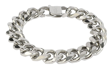Bracelet  de etNox hard and heavy - Bracelet Chaîne Curb - pour Homme - couleur argent - etNox hard and heavy