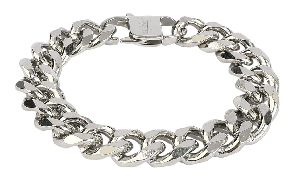 Bracelet  de etNox hard and heavy - Bracelet Chaîne Curb - pour Homme - couleur argent - etNox hard and heavy