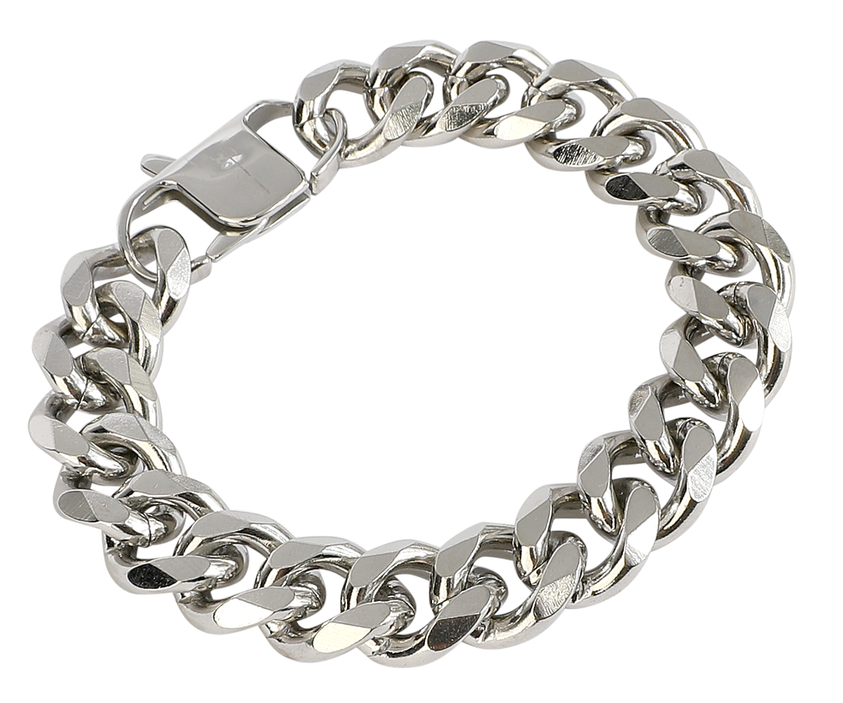 Bracelet  de etNox hard and heavy - Bracelet Chaîne Curb - pour Homme - couleur argent - etNox hard and heavy - View 2