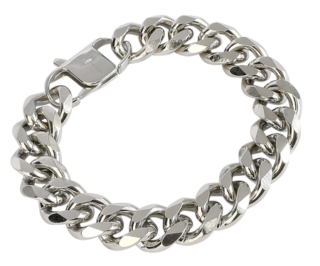 Bracelet  de etNox hard and heavy - Bracelet Chaîne Curb - pour Homme - couleur argent - etNox hard and heavy - View 2