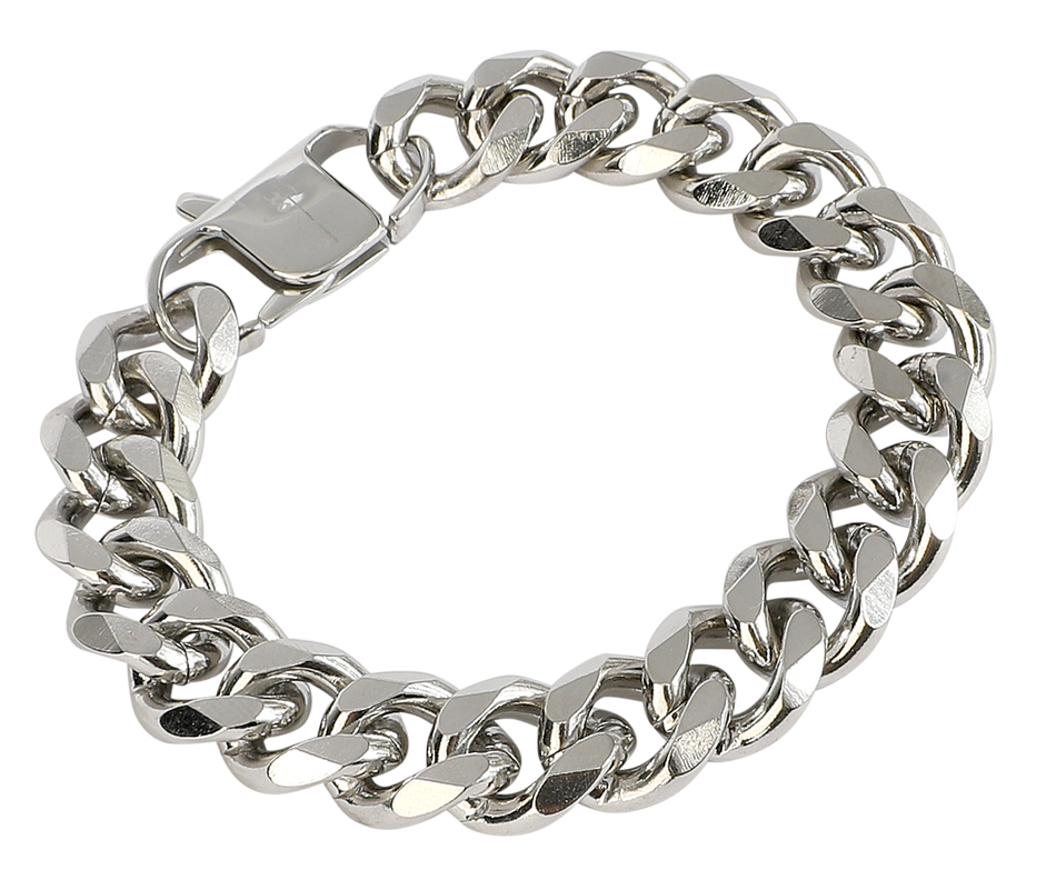 Bracelet  de etNox hard and heavy - Bracelet Chaîne Curb - pour Homme - couleur argent - etNox hard and heavy - View 2