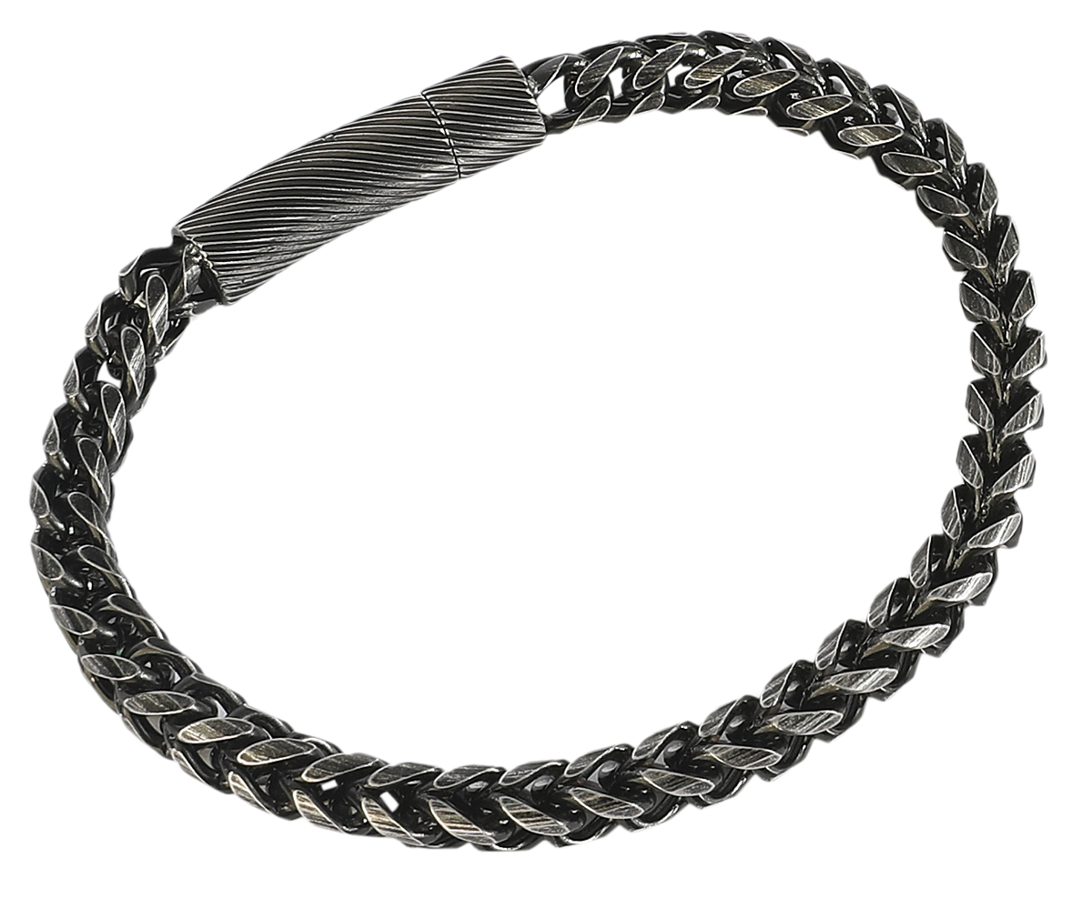 Bracelet  de etNox hard and heavy - Antique Woven - pour Unisexe - Gun Metal - etNox hard and heavy - View 2