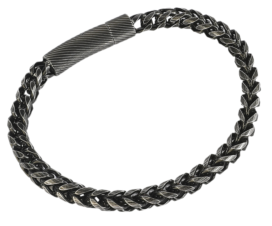 Bracelet  de etNox hard and heavy - Antique Woven - pour Unisexe - Gun Metal - etNox hard and heavy - View 2