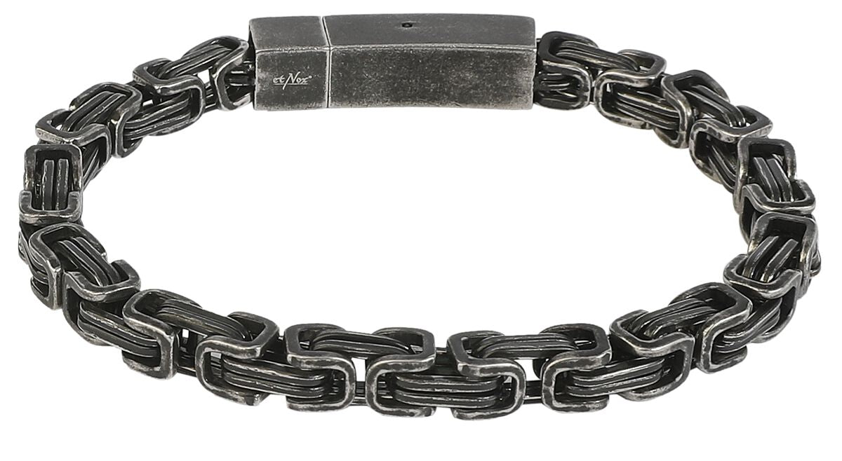 Bracelet  de etNox hard and heavy - Antique Square - pour Unisexe - Gun Metal - etNox hard and heavy