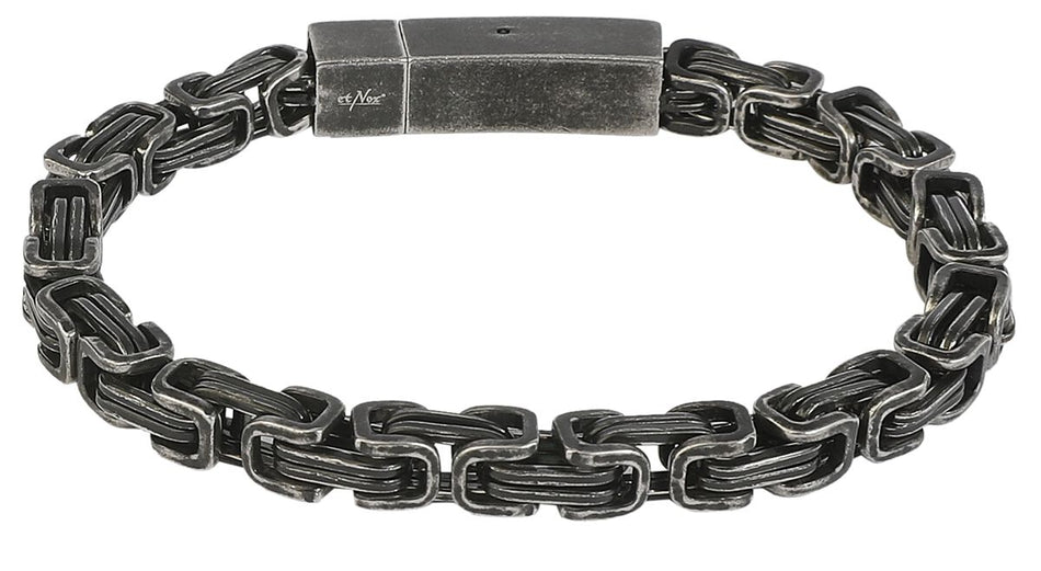 Bracelet  de etNox hard and heavy - Antique Square - pour Unisexe - Gun Metal - etNox hard and heavy
