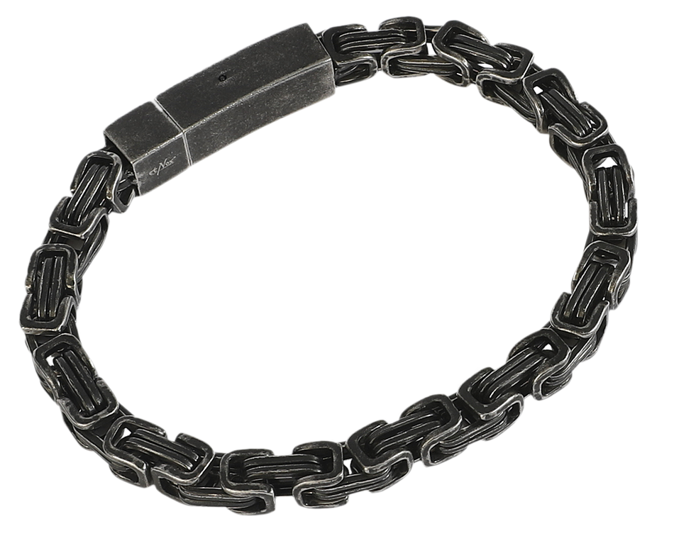 Bracelet  de etNox hard and heavy - Antique Square - pour Unisexe - Gun Metal - etNox hard and heavy - View 2