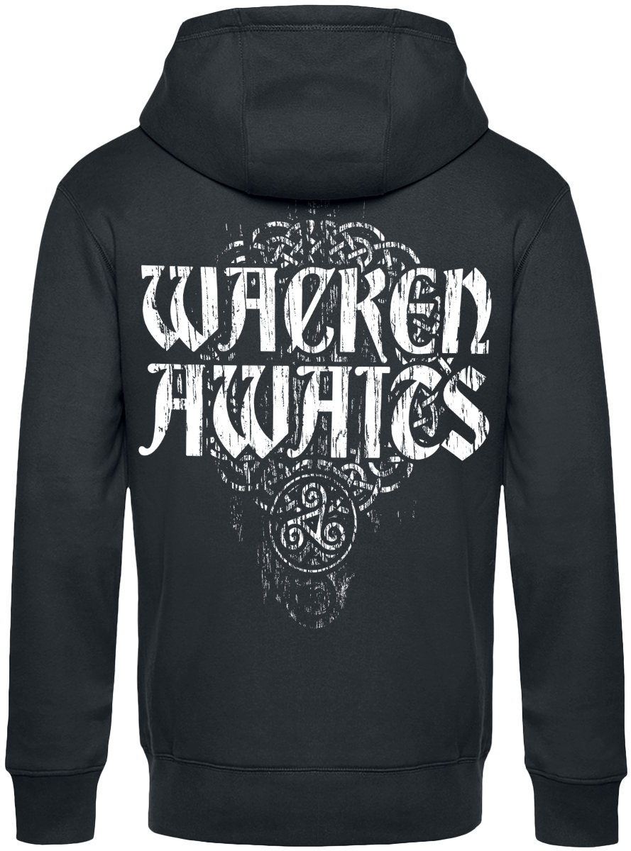Sweat-shirt à capuche  de Wacken Open Air - W.O.A. - Wacken Awaits - S - pour Femme - noir - Wacken Open Air - View 2