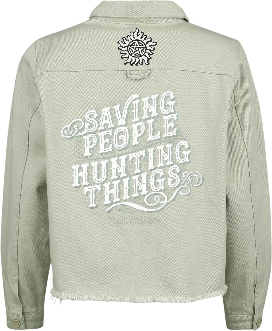 Veste en Jean  de Supernatural - Saving People Hunting Things - M à XXL - pour Femme - vert - Supernatural - View 2
