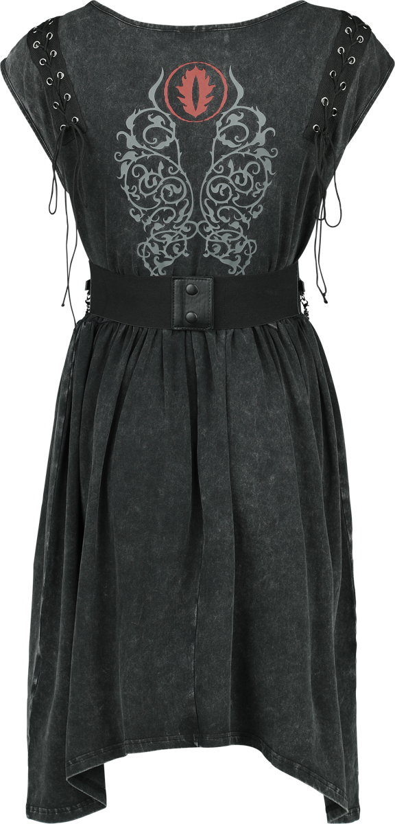 Robe mi-longue Gothic de Le Seigneur Des Anneaux - Mordor - S à XXL - pour Femme - noir - Le Seigneur Des Anneaux - View 2