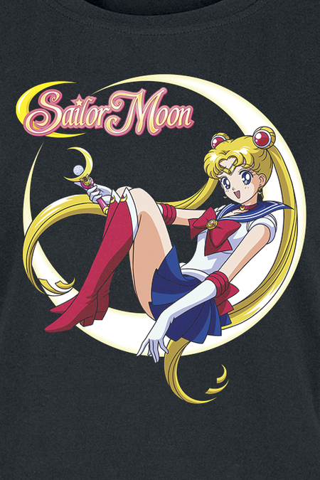 T-Shirt Manches courtes  de Sailor Moon - S à XL - pour Femme - noir - Sailor Moon - View 2