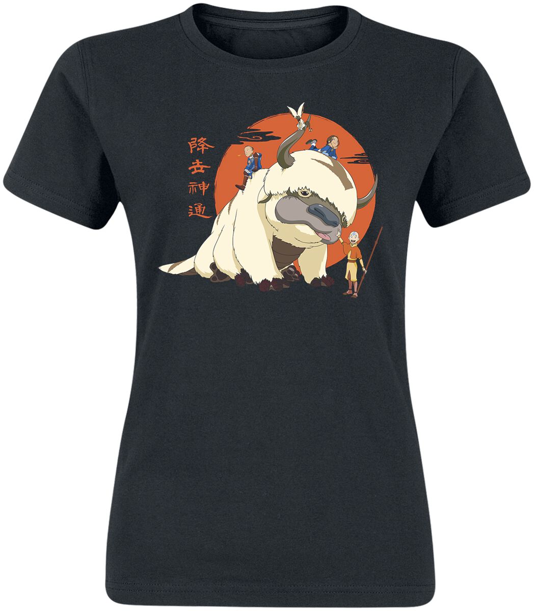 T-Shirt Manches courtes  de Avatar - Le Dernier Maître De L'Air - Appa - M à L - pour Femme - noir - Avatar - Le Dernier Maître De L'Air