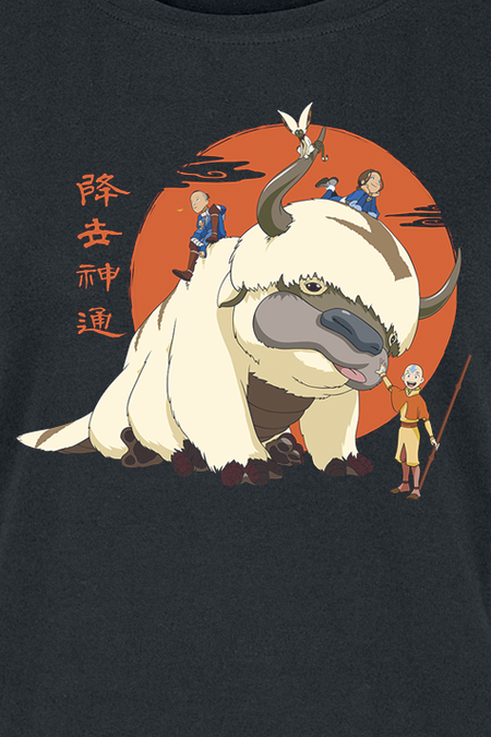 T-Shirt Manches courtes  de Avatar - Le Dernier Maître De L'Air - Appa - M à L - pour Femme - noir - Avatar - Le Dernier Maître De L'Air - View 2