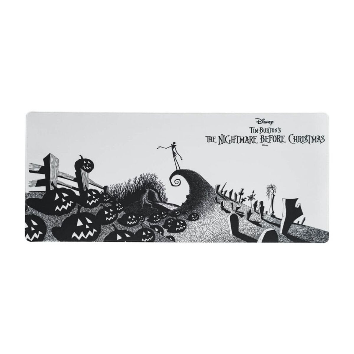 Sous-main Disney de L'Étrange Noël De Monsieur Jack - Tapis Souris XL - pour Indifférent - noir/blanc - L'Étrange Noël De Monsieur Jack