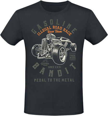 T-Shirt Manches courtes Rockabilly de Gasoline Bandit - Pedal To The Metal - S à 4XL - pour Homme - noir - Gasoline Bandit
