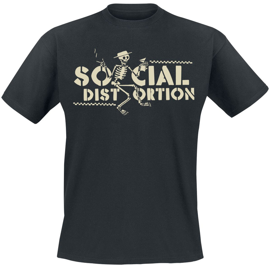 T-Shirt Manches courtes  de Social Distortion - Checkered Skellie - S à 3XL - pour Homme - noir - Social Distortion