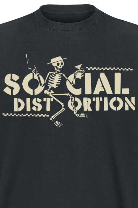 T-Shirt Manches courtes  de Social Distortion - Checkered Skellie - S à 3XL - pour Homme - noir - Social Distortion - View 2